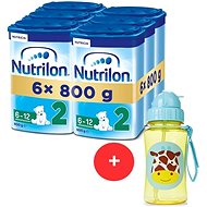 Nutrilon 2 Follow-on Formula 6m+ 6× 800g + Skip Hop Zoo Bottle with Straw - Baby Formula