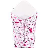 New Baby Klasszikus megkötős pólya - rózsaszín szívecskék - Pólya