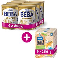 BEBA COMFORT 4 HM-O (6× 800g) + NESTLÉ Milk Porridge Wheat Oat 9× 250g - Baby Formula