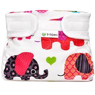 T-tomi  Abduction Nappies, Pink Elephants (5-9kg) - Abduction Nappies