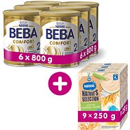 BEBA COMFORT 2 HM-O (6× 800g) + NESTLÉ Milk Porridge Wheat Oat 9× 250g - Baby Formula