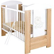 New Baby Teddy Bear with Drawer - Oak - Cot