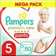 PAMPERS Premium Pants Mega Box veľ. 5 (4× 20 ks) - Plienkové nohavičky