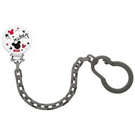 NUK Mickey Mouse Pacifier Chain - Gray - Dummy Clip