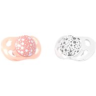 TWISTSHAKE Mini Dummy 0-6 months - Peach and White, 2 pcs - Baby Pacifier