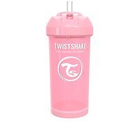 TWISTSHAKE Bottle with Straw 360ml Pink - Children's Water Bottle