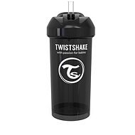 TWISTSHAKE Bottle with Straw  360ml Black - Children's Water Bottle