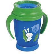 LOVI Cup 360 ° JUNIOR 250 ml with handles RABBIT - green - Baby cup
