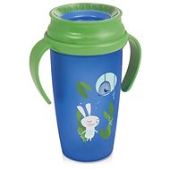 LOVI Cup 360 ° ACTIVE 350 ml with handles RABBIT - green - Baby cup