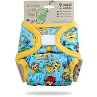 PETIT LULU All In One Pocket Nappy (Snaps) - School Jungle - Nappies