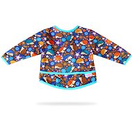 PETIT LULU Bib with Sleeves L - Hedgehogs - Bib
