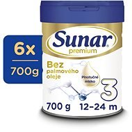 Sunar Premium 3 batoľacie mlieko, 6× 700 g - Dojčenské mlieko