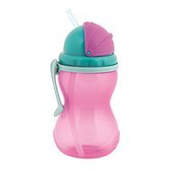 Canpol babies Sports Bottle with Straw 370ml Pink - Children's Water Bottle