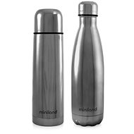 MINILAND DeLuxe Thermos & Thermos Set, Silver - Children's Thermos