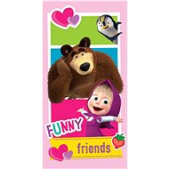 Jerry Fabrics Bath Towel - Masha and the Bear & "Friends" - Children's Bath Towel