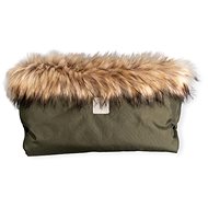 Beztroska Muffle with Fur Khaki - Stroller Hand Muff