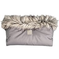 Beztroska Pram Hand Warmer with Fur, Dove Grey - Stroller Hand Muff