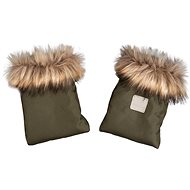 Beztroska Gloves with Fur Khaki - Pushchair Gloves