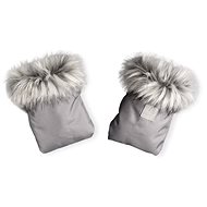 Beztroska Gloves with Fur Dove Gray - Pushchair Gloves