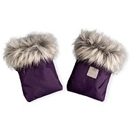 Beztroska Gloves with plum fur - Pushchair Gloves