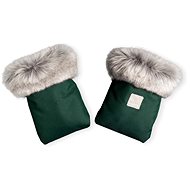 Beztroska Gloves with fur bottle green - Pushchair Gloves