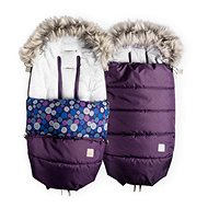 Beztroska Footmuff with Fur 110cm Plum - Stroller Footmuff