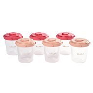 Beaba Food storage cups 6 × 200 ml Pink - Food Container Set