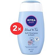NIVEA Baby Soft Shampoo & Bath 2× 200ml - Children's Bath Foam