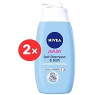 NIVEA Baby Soft Shampoo&Bath 2× 500ml - Children's Bath Foam