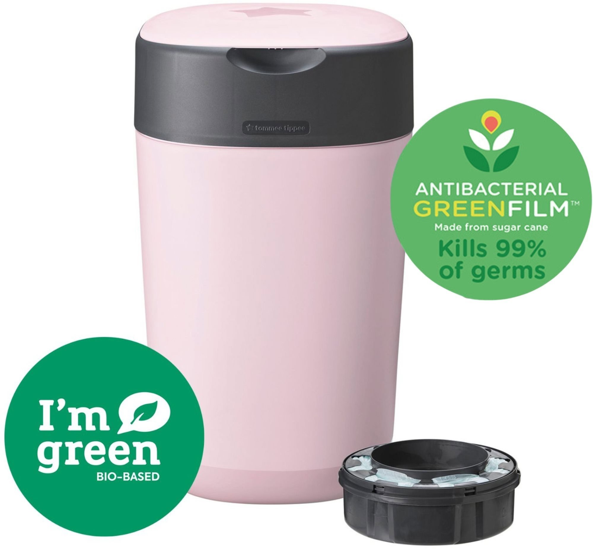 Tommee Tippee Twist & Click nappy basket pink + 1 cassette - Diaper pail