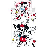 Jerry Fabrics ágynemű - Mickey & Minnie retro heart - Gyerek ágyneműhuzat