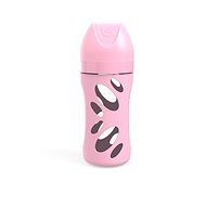 TWISTSHAKE Anti-Colic sklenená 260 ml (cuml. M) ružová - Dojčenská fľaša