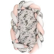 Bomimi Nest braid 2in1 Flowers, white-grey-pink - Baby Nest