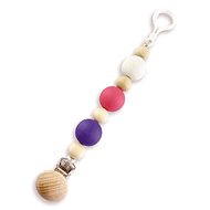 Ulanik Soother clip with beads, pink - Dummy Clip