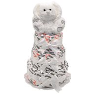 Three-tier diaper cake Rabbit grey - Nappy cake