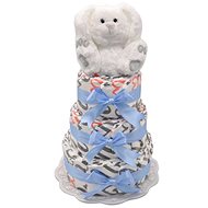 Three-tier diaper cake Rabbit blue - Nappy cake