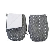 Altabebe 2801KJ-77 grey with polka dots - Pushchair Gloves