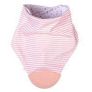 Saro Baby Double Sided Droolie with Teether Pink - Bib