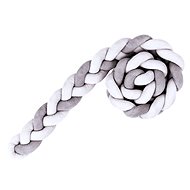 Saro Baby Braided Crib Mantle Grey - Crib Bumper