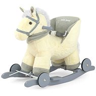 Rocking horse with melody and wheels Polly beige - Rocking Horse