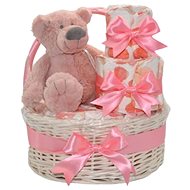 Pink Bear Diaper Cake - Nappy cake