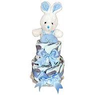 Bebé de París Diaper Cake Bunny - blue - Nappy cake