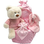 BEBEDEPARIS Baby Bear Gift Basket - pink - Baby Health Check Kit