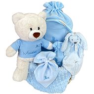 BEBEDEPARIS Baby Bear Gift Basket - blue - Baby Health Check Kit