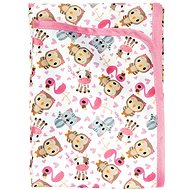 Bobánek Changing mat Pink animals 75 × 75 cm - Changing Pad