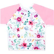 Bobanek Bib Long Sleeve Pink Flowers - Bib