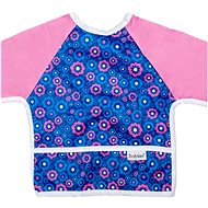 Bobanek Bib Long Sleeve Blue Flowers - Bib