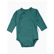 Wrap body long sleeve Dark green - Bodysuit for Babies