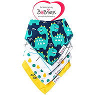 Bobánek Set of droolers 4 pcs, Dinosaurs - Bib