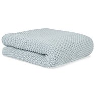 Bonjourbébé Baby knitted blanket organic cotton 70 × 90 cm, blue - Blanket